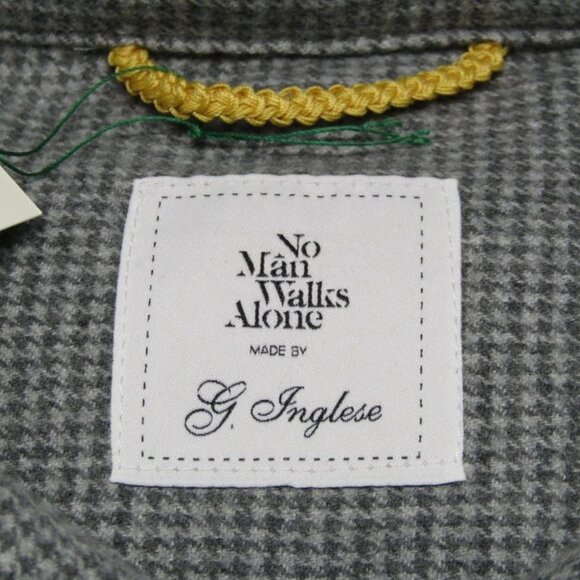 NEW NO MAN WALKS ALONE Men’s Western Microtooth Cotton Shirt Melton Gray Size 15 - Picture 2 of 4